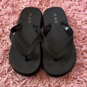 Place Kids Classic Black Flip Flops